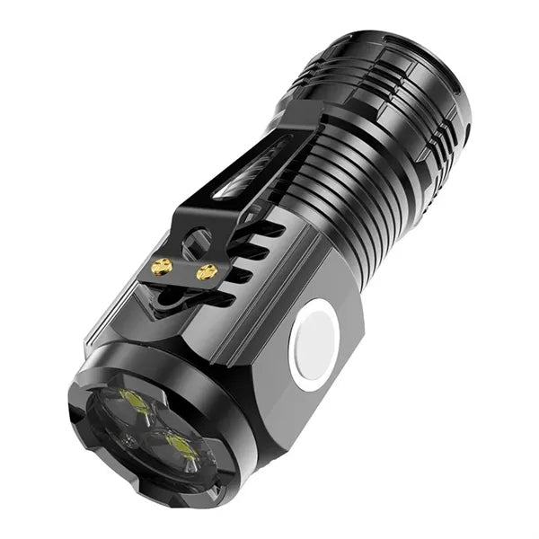 USB-rechargeable mini flashlight with 3 modes Pocket Clip