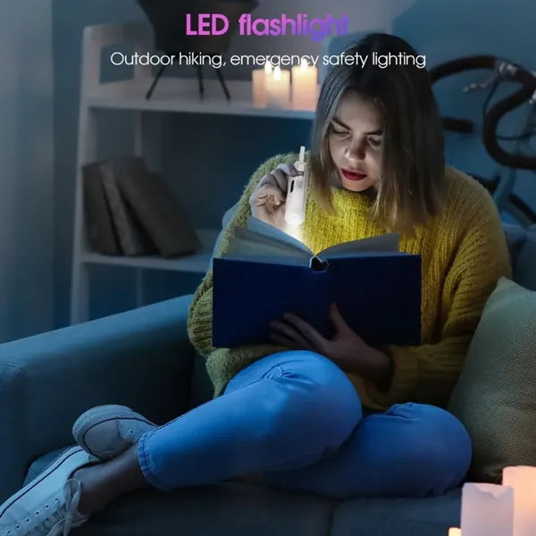 Mini Power Bank with Built-in Cable Flashlight