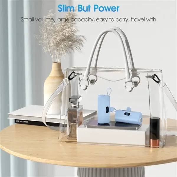 Mini Power Bank with Built-in Cable Flashlight