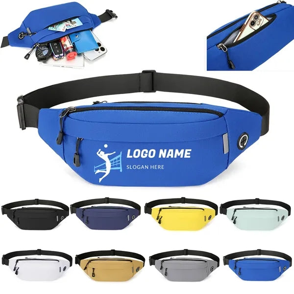 Hands-Free Fanny Pack with 3 Pockets and Earbud Slot