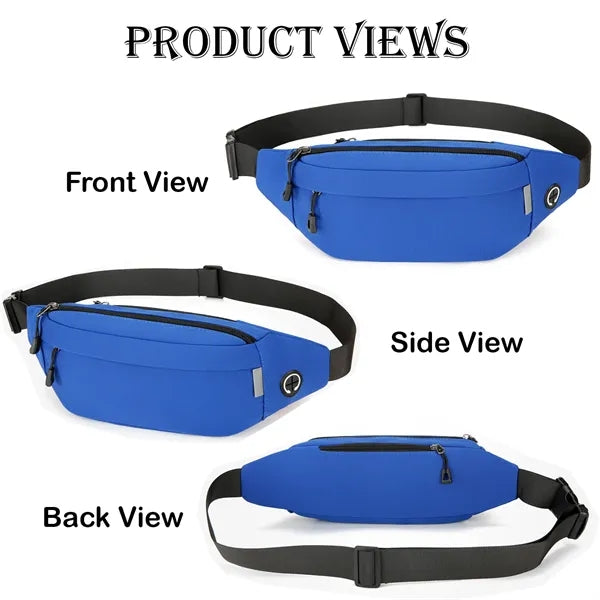 Hands-Free Fanny Pack with 3 Pockets and Earbud Slot