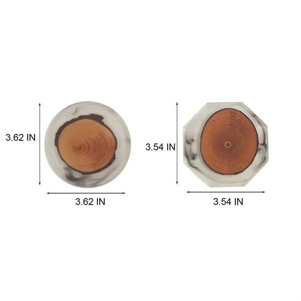 Round Resin Solid Wood Insulation Pad Tea Coaster