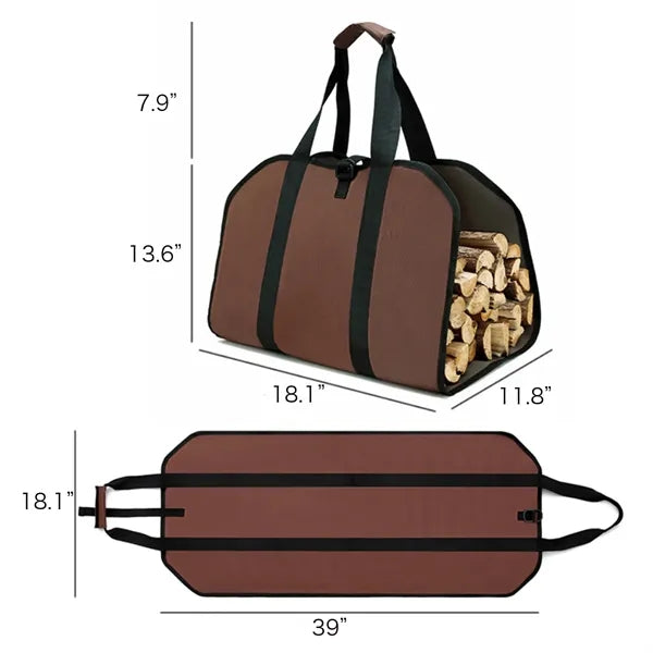 Firewood Carrying Bag with Easy Handles