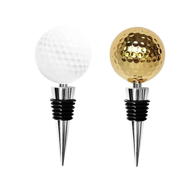 Golf Ball Wine Bottle Stopper Beverage Sealer