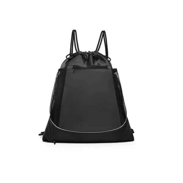 Mesh Ball Drawstring Backpack with Hidden Pocket