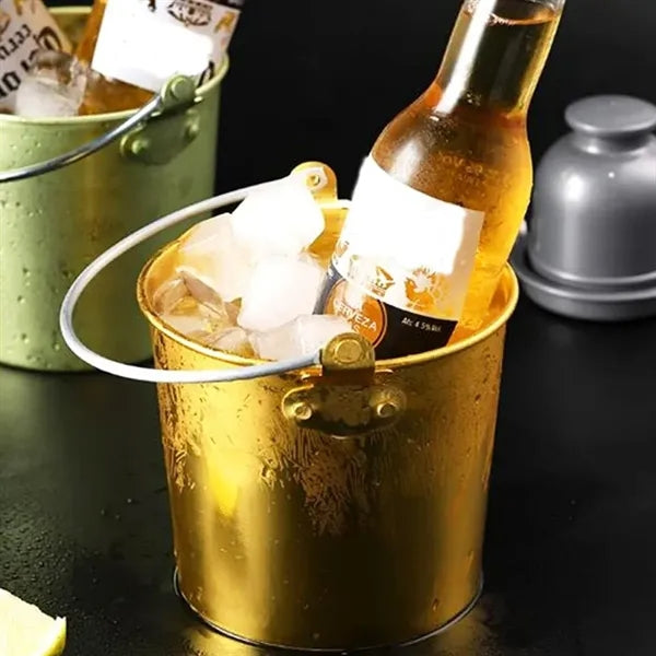1.25L Metal Ice Bucket Party Beverage Cooler with Handle