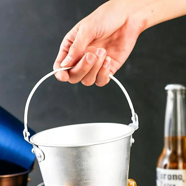 1.25L Metal Ice Bucket Party Beverage Cooler with Handle
