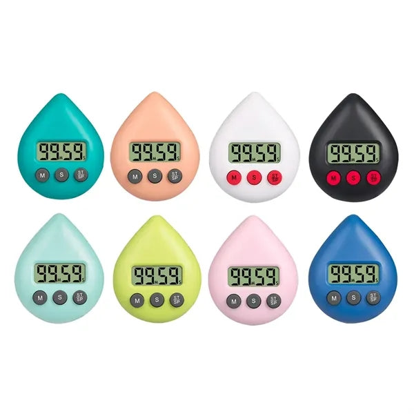 Water Drop Digital Kitchen Timer & Multi-Use Countdown
