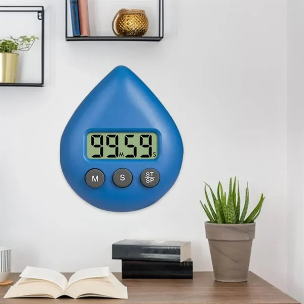 Water Drop Digital Kitchen Timer & Multi-Use Countdown