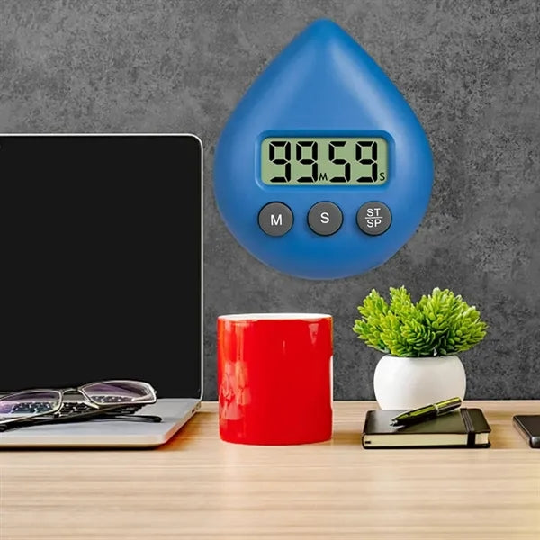 Water Drop Digital Kitchen Timer & Multi-Use Countdown