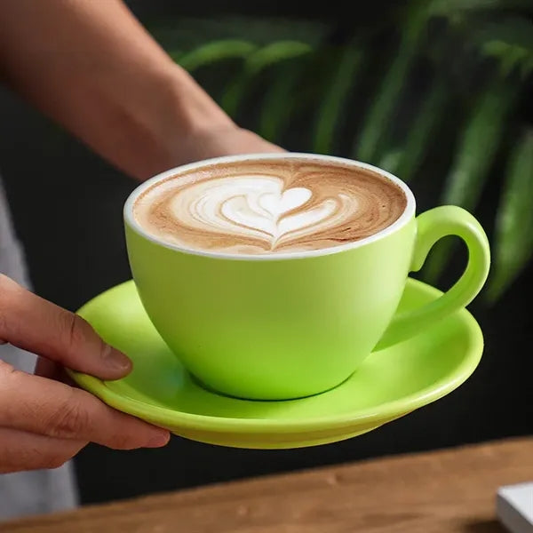 7oz Ceramic Cup and Saucer Set