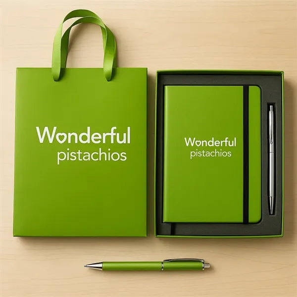 Journal + Pen + Branded Pages (a5 Debossed or UV Print (6"x8