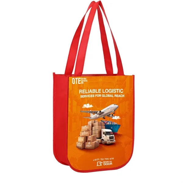 Small Laminated Curved Bottom Non Woven Gift Bag