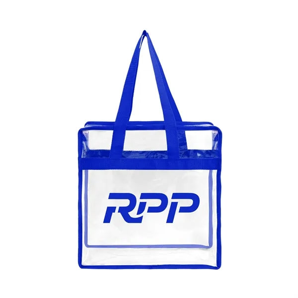 Stadium Approved Clear Zipper Tote Bag