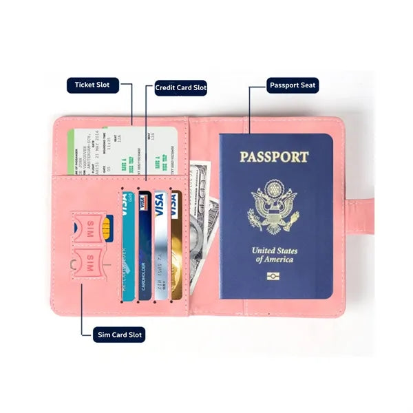 RFID Passport Wallet with Card Slots
