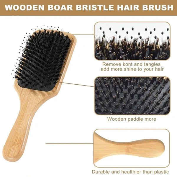Bamboo Hair Scalp Massager Comb