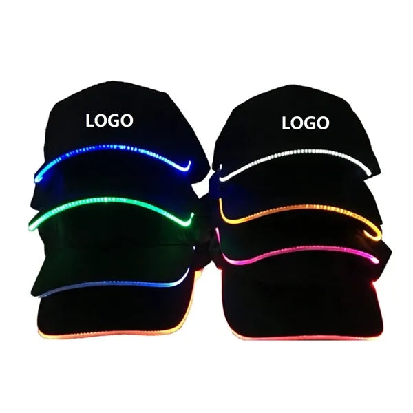 LED Light Up Baseball Cap Flash Glow Party Rave Hat