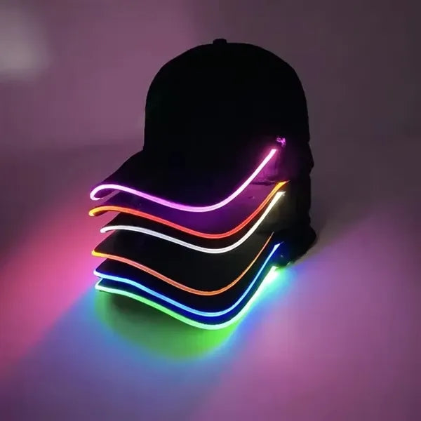 LED Light Up Baseball Cap Flash Glow Party Rave Hat