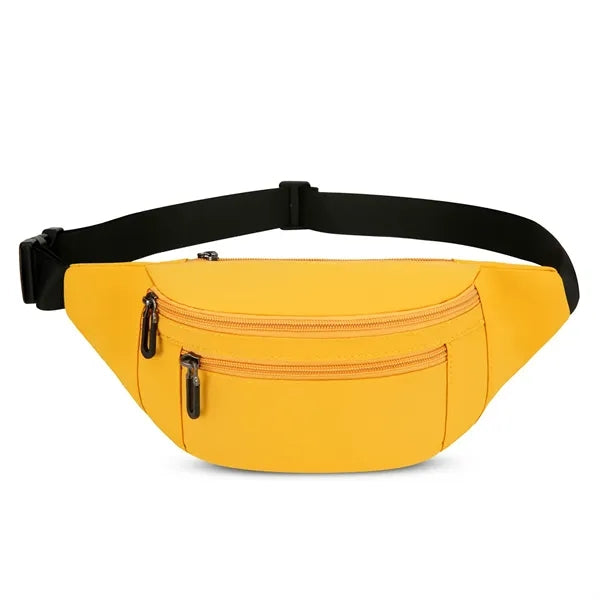 Spacious Fanny Pack with 3 Pockets & All-Metal Zipper Pulls