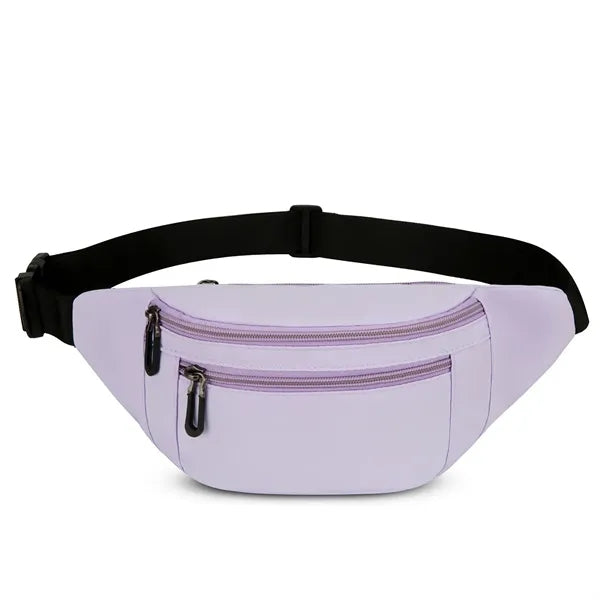 Spacious Fanny Pack with 3 Pockets & All-Metal Zipper Pulls