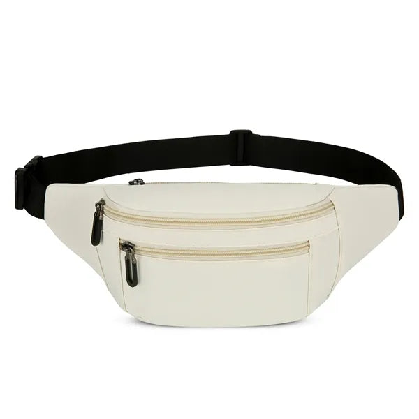 Spacious Fanny Pack with 3 Pockets & All-Metal Zipper Pulls