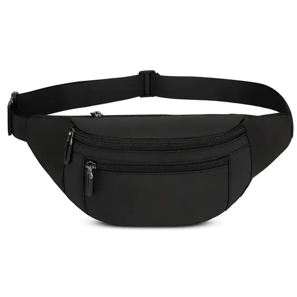 Spacious Fanny Pack with 3 Pockets & All-Metal Zipper Pulls