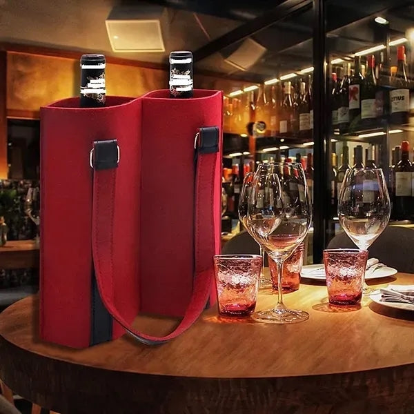 Felt Wine Carrier Tote Bag With Handle