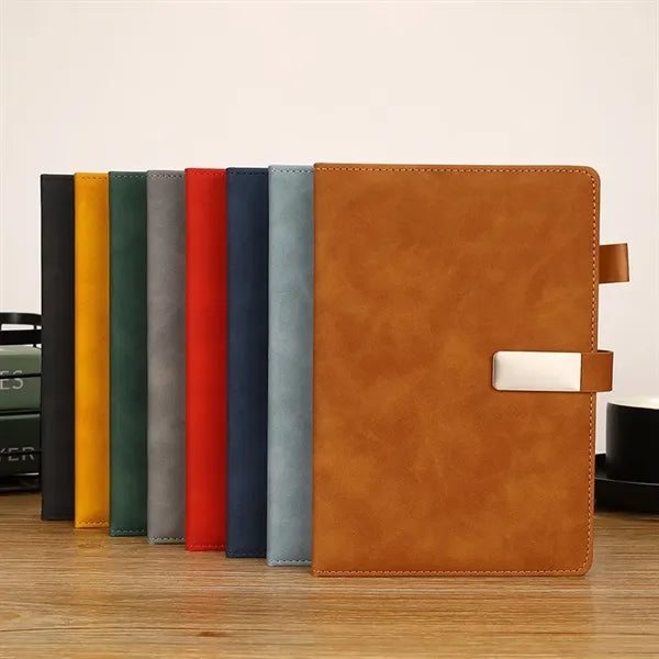 A5 Leather Buckle Business Meeting Notebook
