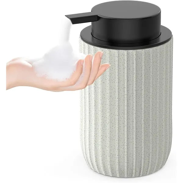 Ceramic Refillable Matte Streaks Soap Dispenser