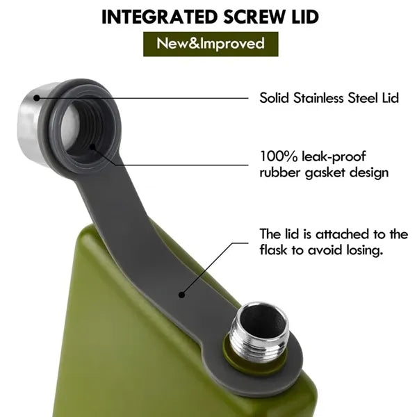 Stainless Steel 9oz Camping Flask