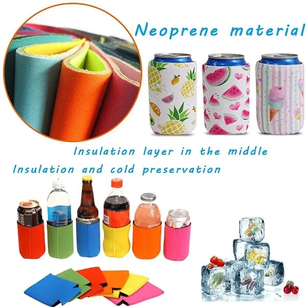 Multicolor Plain Can Cooler