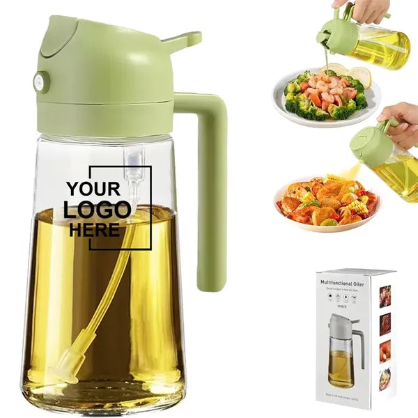 450ml 2 in 1Glass Oil Dispenser and Sprayer for Cooking