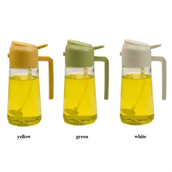 450ml 2 in 1Glass Oil Dispenser and Sprayer for Cooking