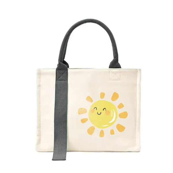 Durable High-Strength Canvas Tote Bag with Ribbon