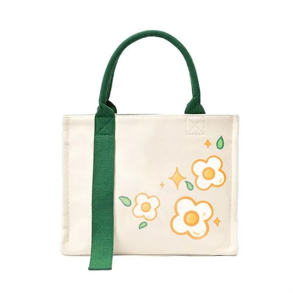Durable High-Strength Canvas Tote Bag with Ribbon