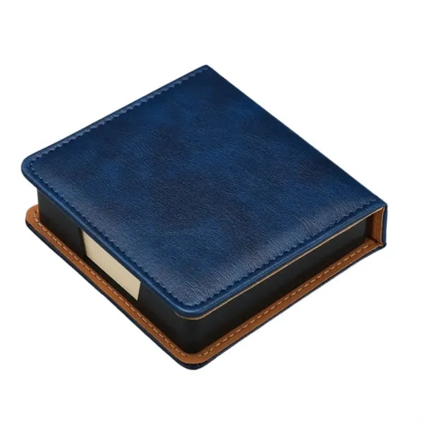PU Leather Edge-Bound Sticky Note Holder