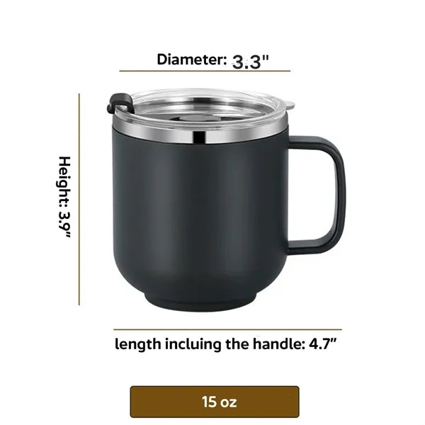 Thermal Steel Coffee Handle Mug