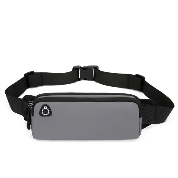 Compact Sports Waist Pack with Dual Pockets and Earbud Slot