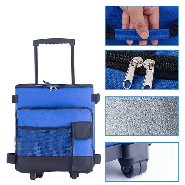 Cooler Smart Cart with Wheels - Collapsible Insulated Bag