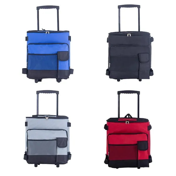Cooler Smart Cart with Wheels - Collapsible Insulated Bag