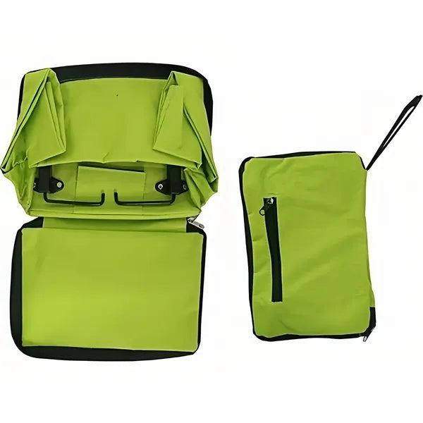 25L Portable Oxford Fabric Shopping Bag Wheels Foldable