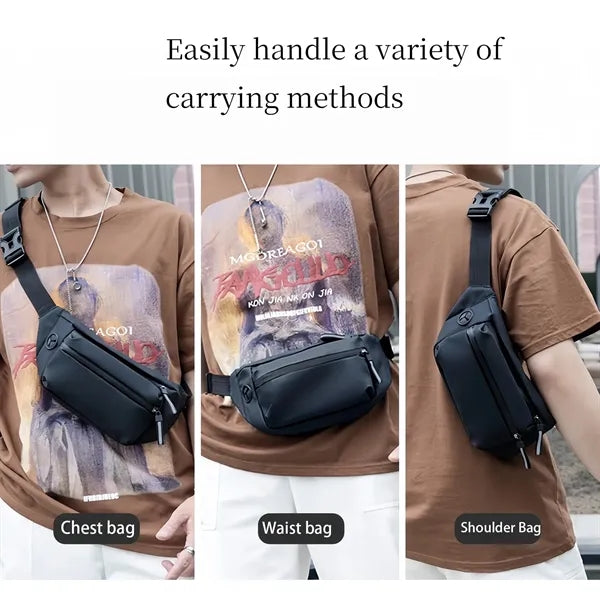 Waterproof Crossbody Sling Bag Zippered Storage Pouch