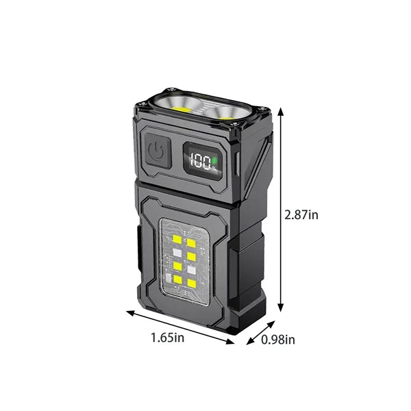 Rotating Tactical Flashlight - USB-C Magnetic Base