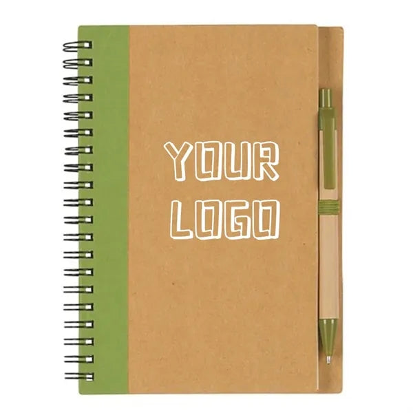 Eco-Inspired Spiral Notebook & Pen
