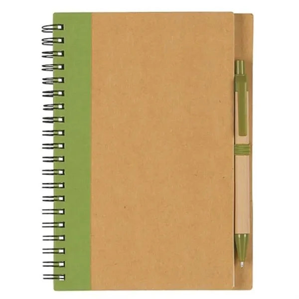 Eco-Inspired Spiral Notebook & Pen