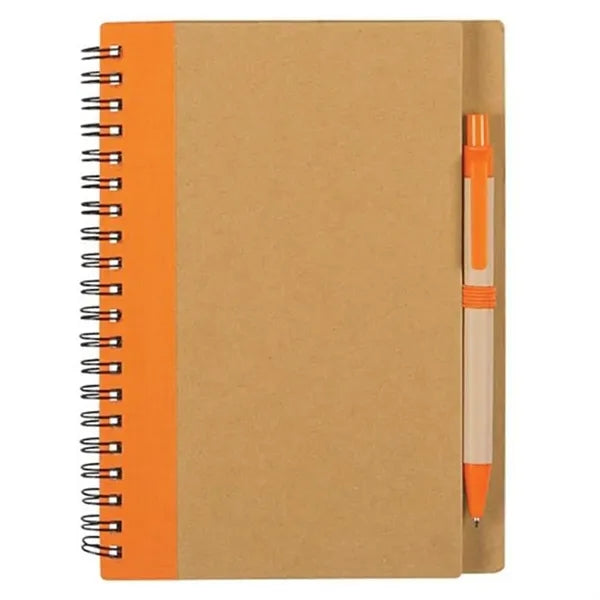Eco-Inspired Spiral Notebook & Pen