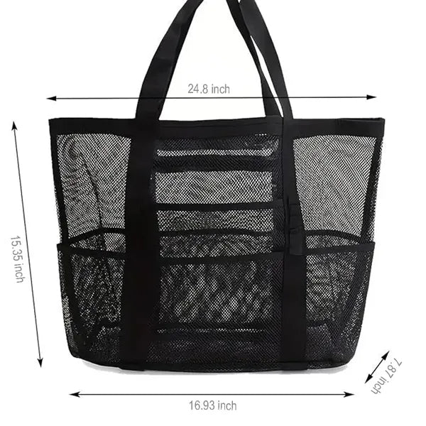 Mesh Beach Tote Bag Grocery Storage Net Pouch