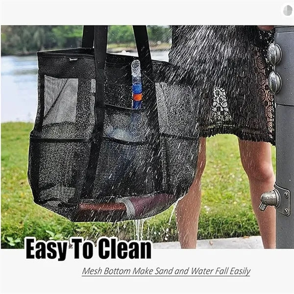 Mesh Beach Tote Bag Grocery Storage Net Pouch