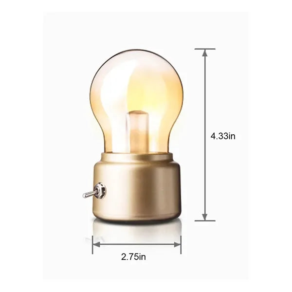 Retro Long-Life Rechargeable Bulb Night Light
