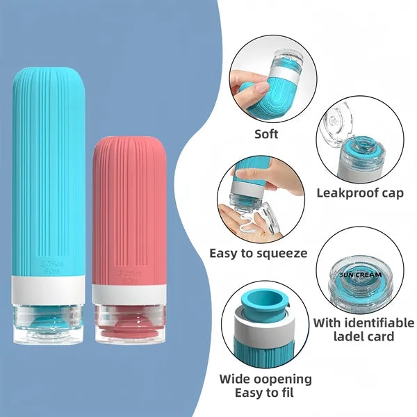 Portable Silicone Travel Bottle Set Free Shipping